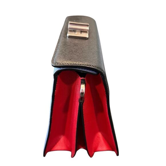 Prada Viola, Fuoco & Black Saffiano Leather Face Art Bag - Picture 8 of 11